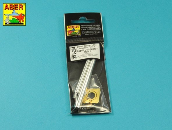 Canon Aber 35L-294 120 mm L1A1 pour char lourd britannique FV214 Super Conqueror Mark I, échelle 1/35