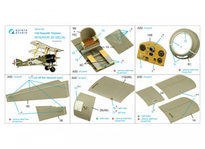 Intérieur imprimé en 3D et coloré pour Sopwith Triplane (Roden) de Quinta Studio QD32149, échelle 1/32 – image 13