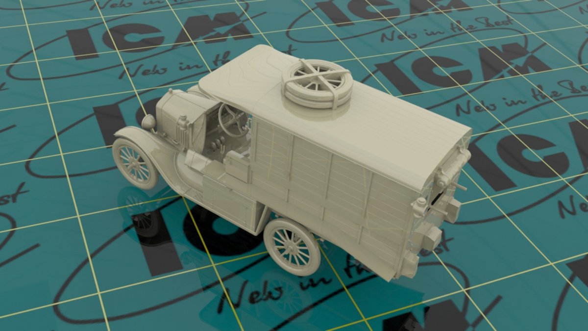 ICM 35665 Modèle T 1917 Ambulance (première version), Voiture AAFS de la Première Guerre mondiale (1/35) – image 3