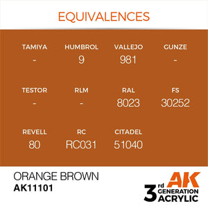 AK Interactive AK11101 ORANGE BROWN – STANDARD 17 ml  – image 3