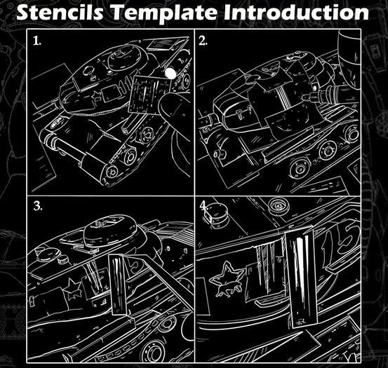 16.02 VK-AS35001 Splash and Scratch Airbrushstencil – immagine 3