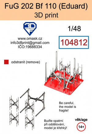 Omask 104812 FuG 202 pro Bf 110 (Eduard) 3D print 1/48 – imagen 2