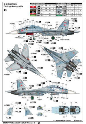 Trumpeter 01645 Russian Su-27UB Flanker C Fighter 1/72 – Bild 4