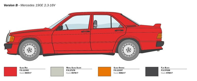 Italeri 3624 Mercedes 190 E 2.3 16V 1/24 – image 5
