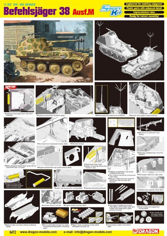 Dragon 6472 Befehlsjaeger 38 Ausf.M 1/35 – imagen 2
