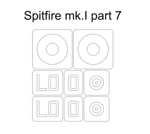 Omask 34019 Spitfire Mk.I partie 7 (pour Eduard 11143 kamo D) 1/48