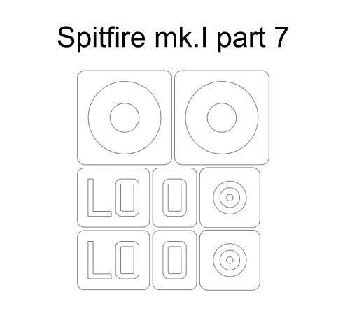 Omask 34019 Spitfire Mk.I partie 7 (pour Eduard 11143 kamo D) 1/48