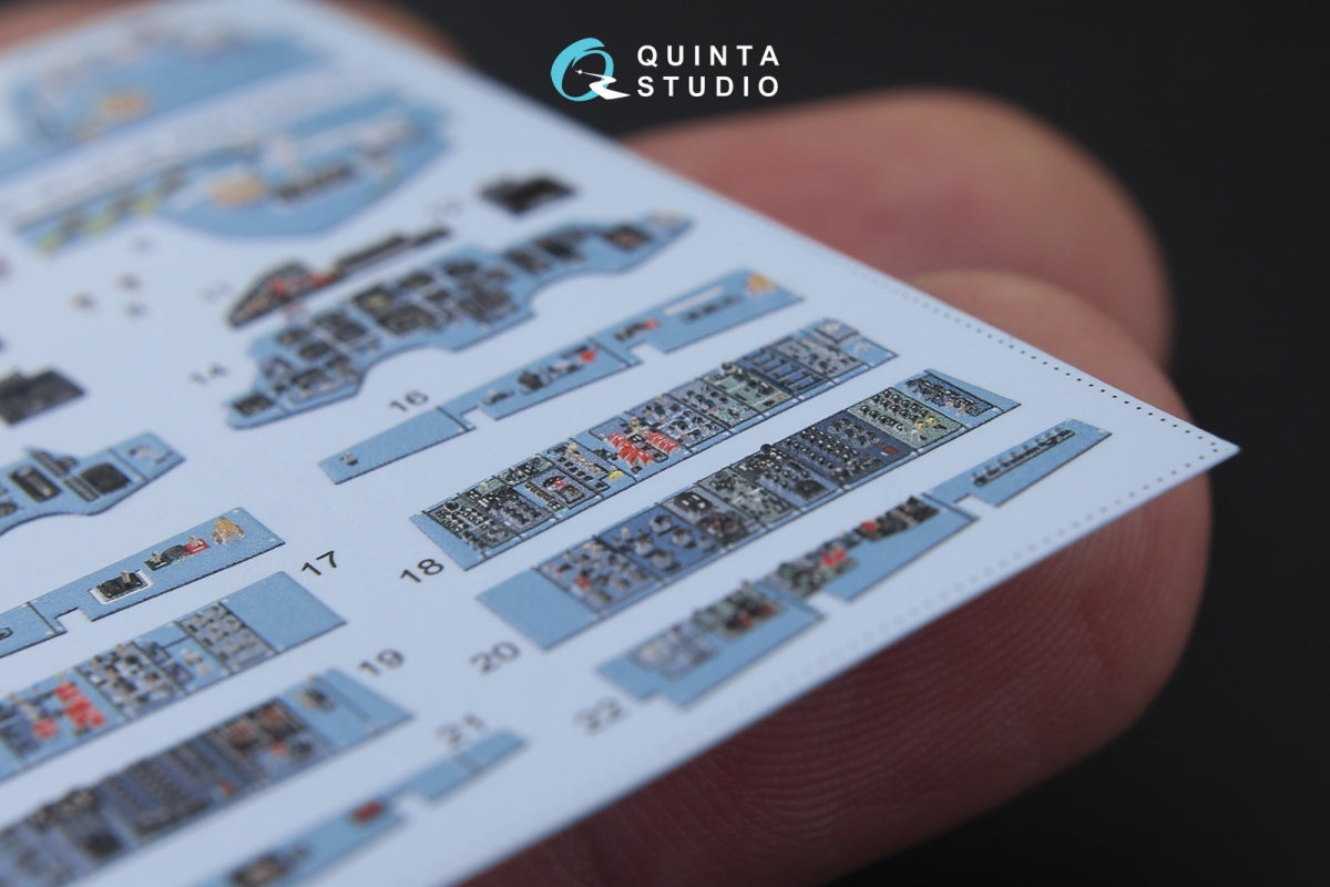 Quinta Studio QD48181 Su-27UB 3D-Printed coloured Interior on decal paper (for KittyHawk kit) 1/48 – imagen 2
