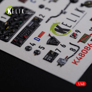 KELIK K48086 P-40N interior 3D decals for Academy kit 1/48 – Bild 6