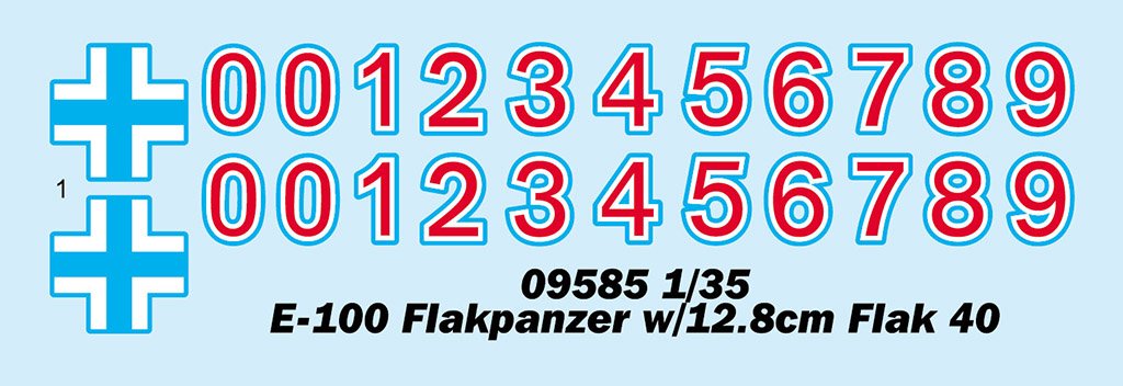 Trumpeter 09585 E-100 Flakpanzer w/12.8cm Flak 40 1/35 – Bild 3