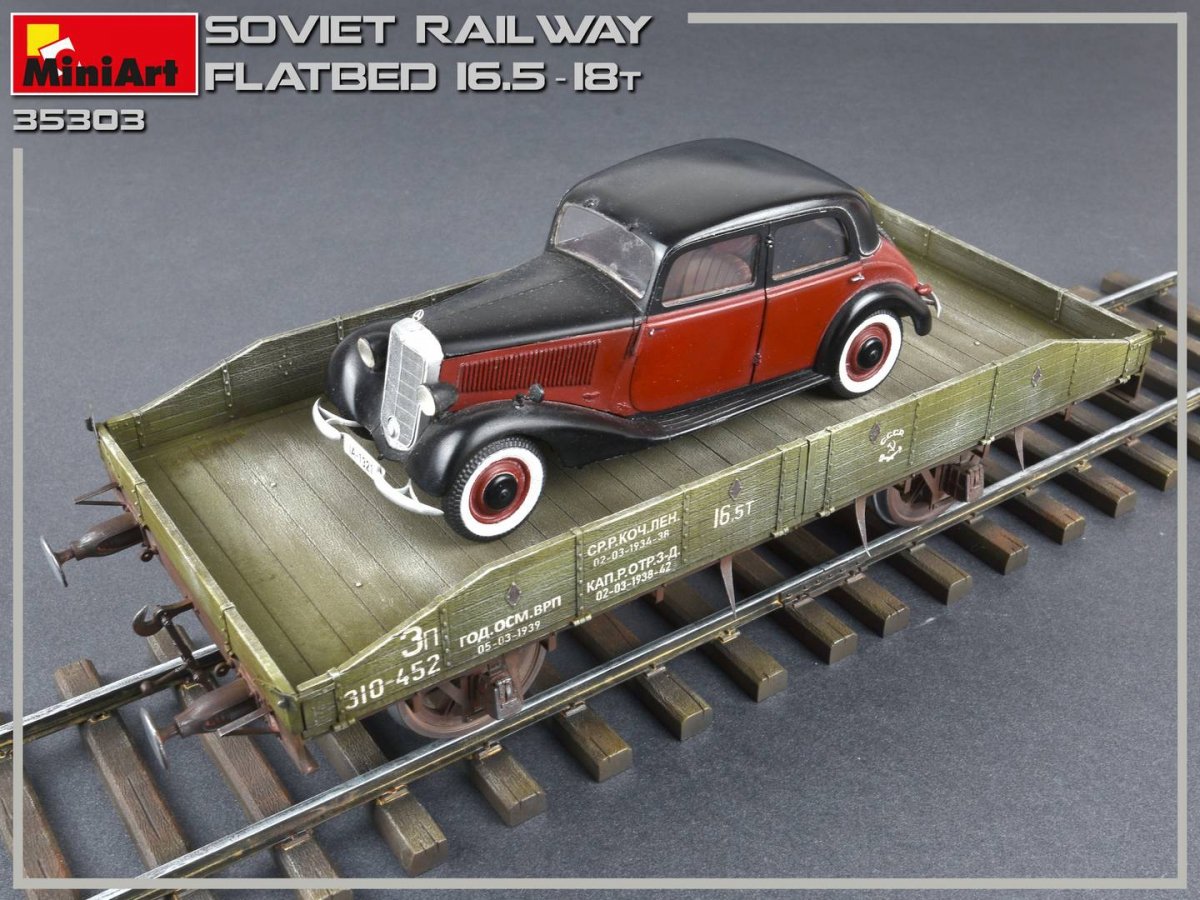 MiniArt 35303 Soviet Railway Flatbed 16,5-18t 1/35 – immagine 14
