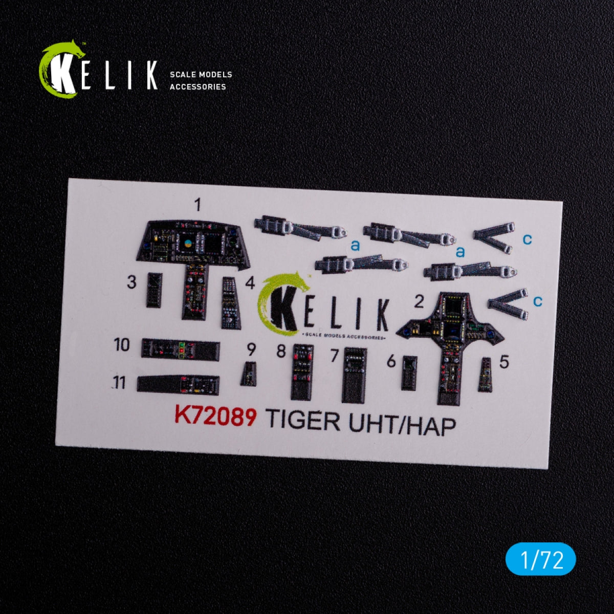 KELIK K72089 Eurocopter Tiger UHT/HAP interior 3D decals for Revell kit 1/72 – Bild 3