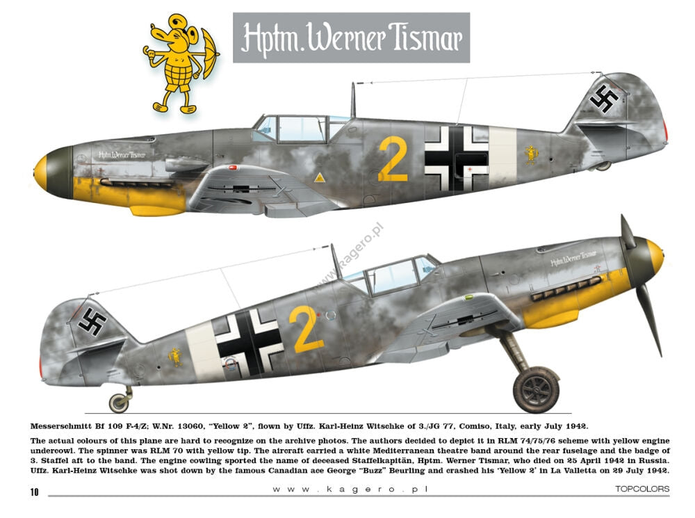 Kagero 15034 Messerschmitt Bf 109s over the Mediterranean Part I (kalkomania/decals) EN/PL – imagen 4