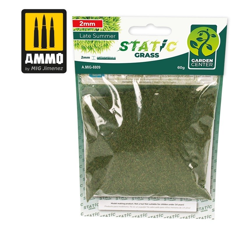 AMMO of Mig Jimenez 8809 Static Grass - Late Summer – 2mm