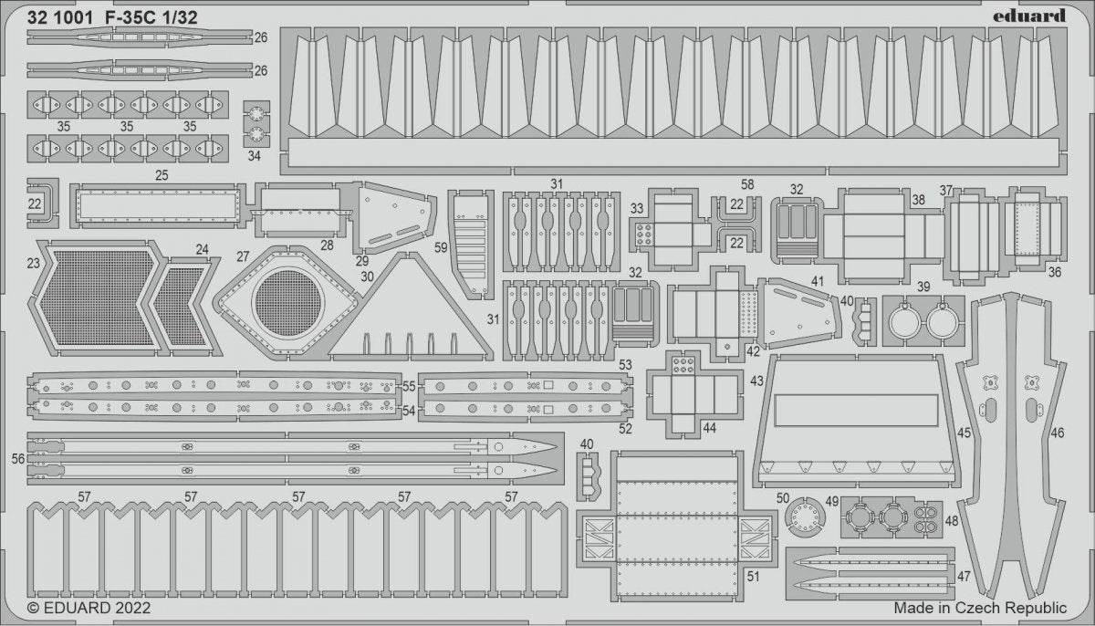 Eduard 321001 F-35C TRUMPETER 1/32 – zdjęcie 2