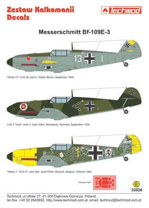 Techmod 32026 - Messerschmitt Bf 109E-3 1/32 – imagen 2