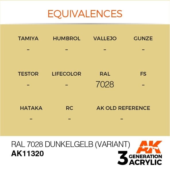 AK Interactive AK11320 RAL 7028 Dunkelgelb (Variant) 17ml – imagen 3