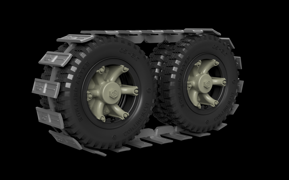 Panzer Art TR35-029 Snow&amp;amp;Mud tracks for German 3 axle trucks 1/35 – imagen 3