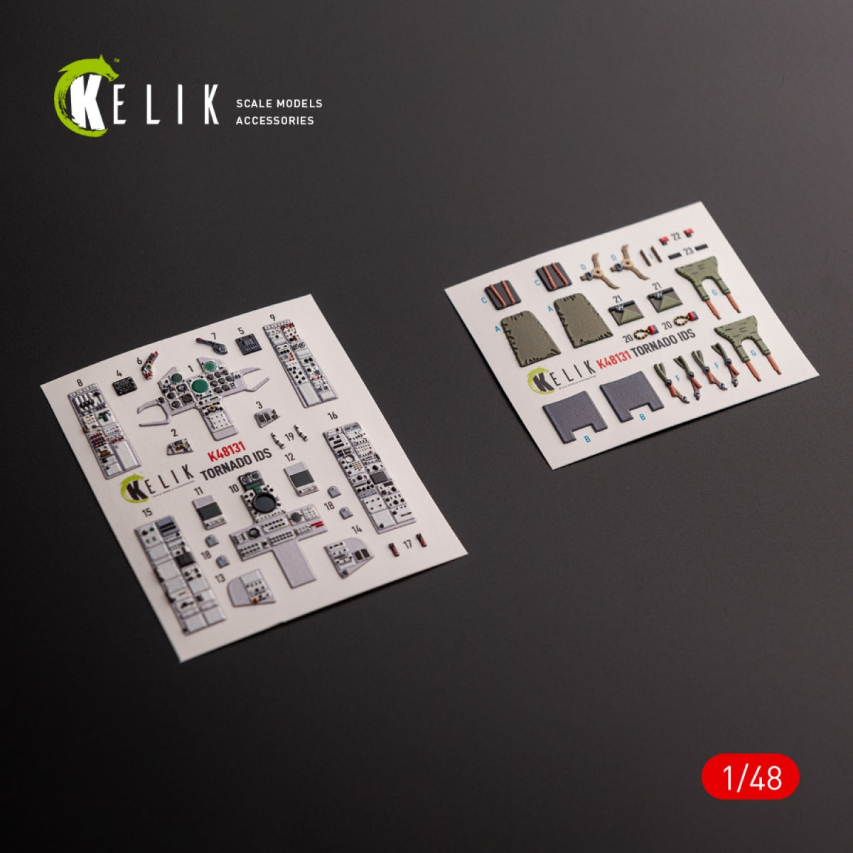 Kelik K48131 Tornado IDS - interior 3D decals for Italeri kit 1/48