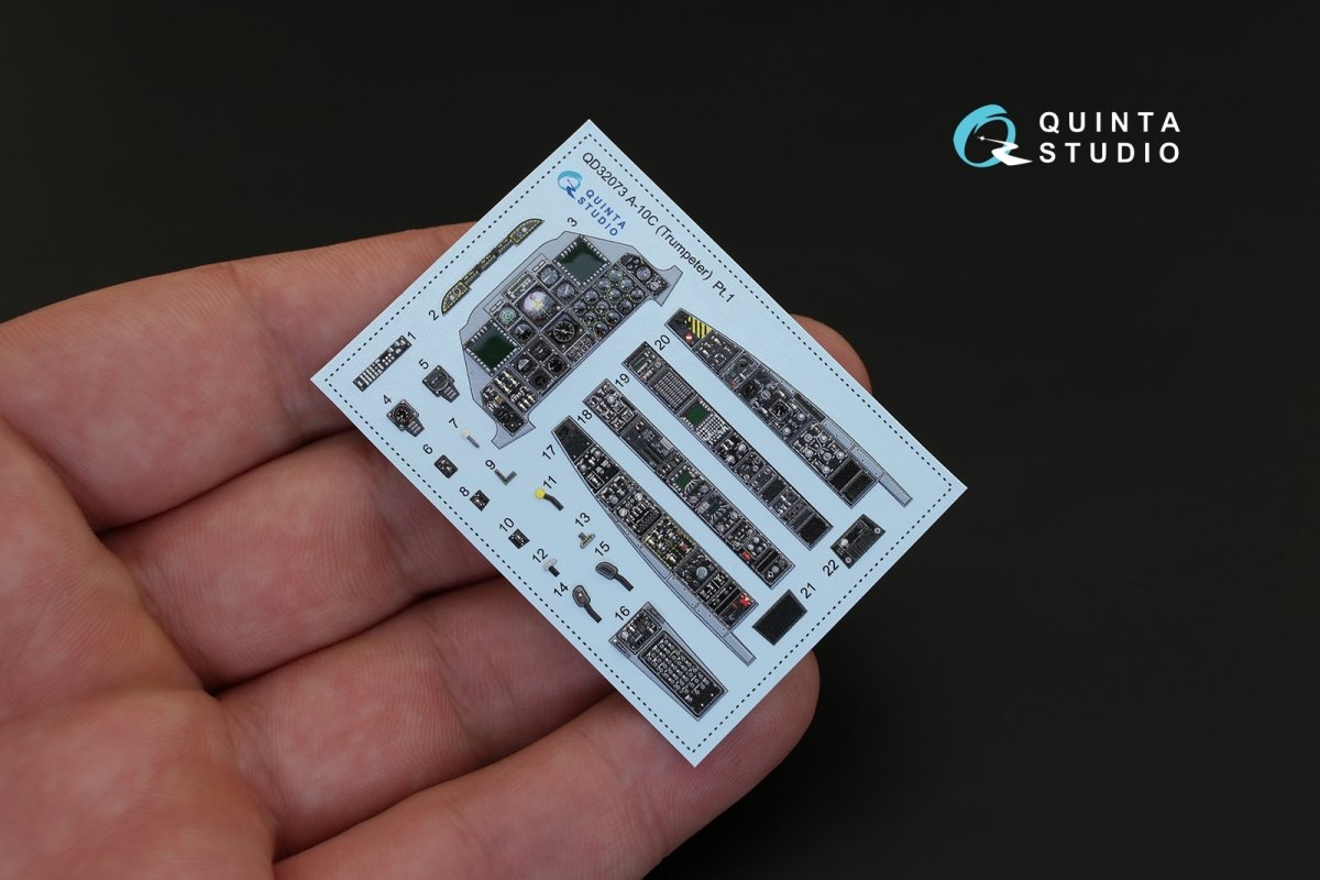 Quinta Studio QD32073 A-10C 3D-Printed &amp;amp; coloured Interior on decal paper (for Trumpeter kit) 1/32 – Bild 3