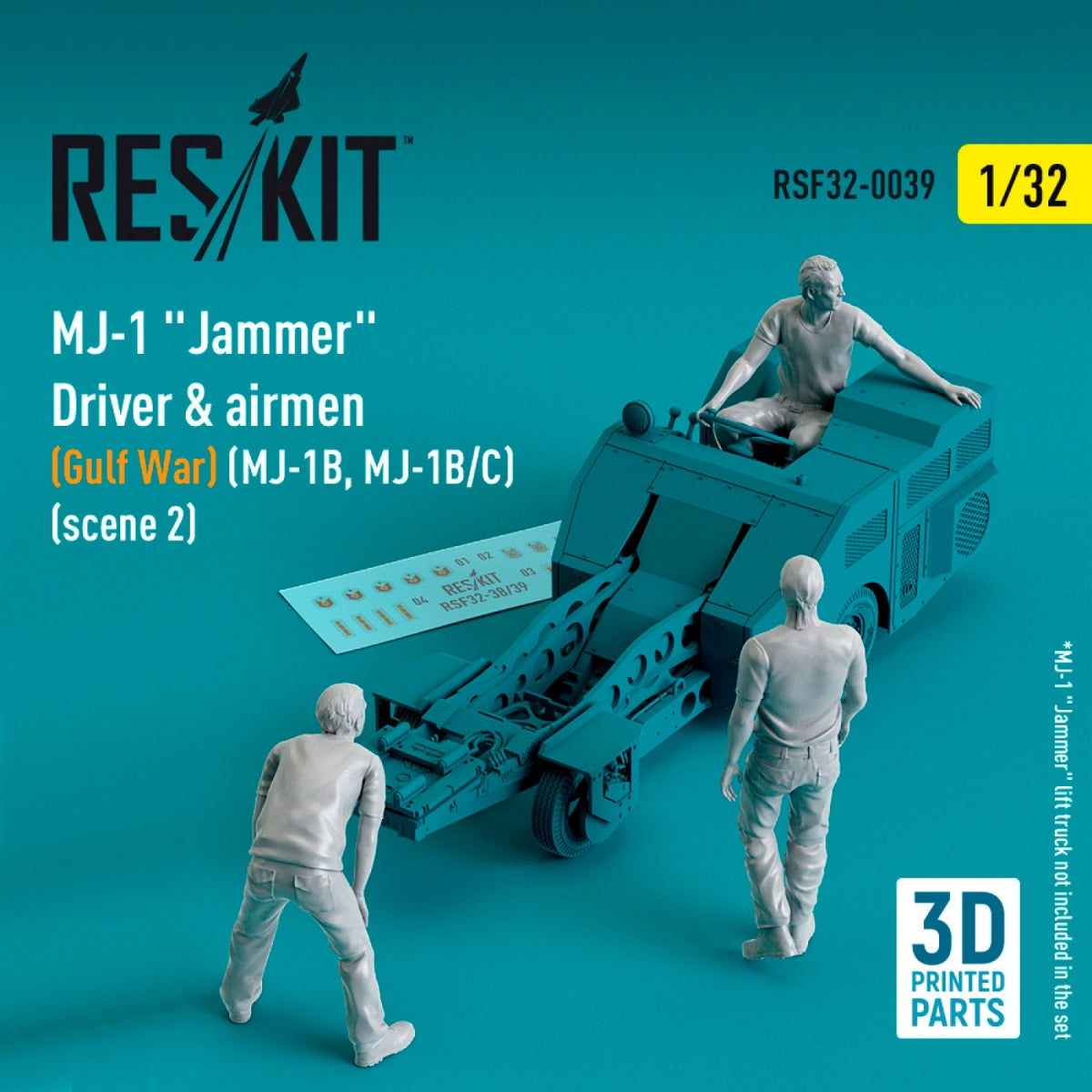 RESKIT RSF32-0039 Pilotes de brouilleur MJ-1 (Guerre du Golfe) (MJ-1B, MJ-1B/C) (scène 2) (3 pièces) (Impression 3D) 1/32