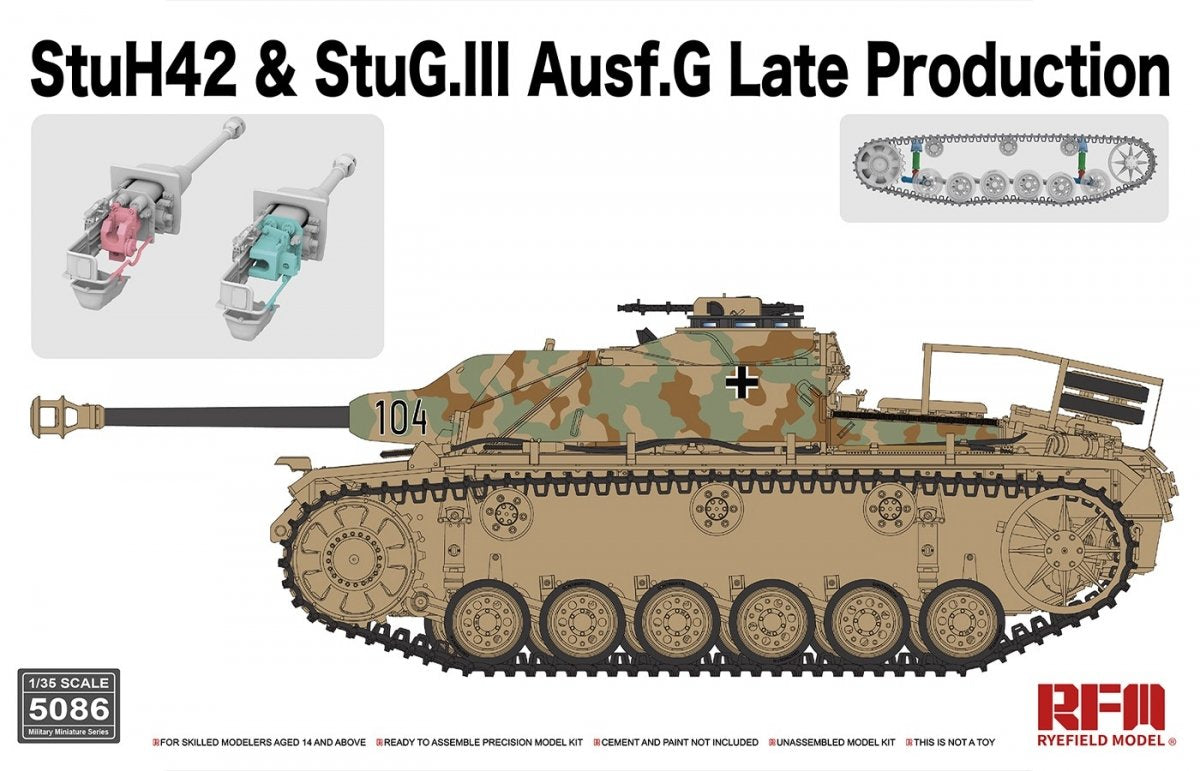 Rye Field Modèle 5086 StuH42 &amp; StuG.III Ausf.G Production tardive 1/35