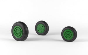 Armory Models AW48027 Mikoyan MiG-21 Fishbed wheels w/ weighted tires, early 1/48 – imagen 6