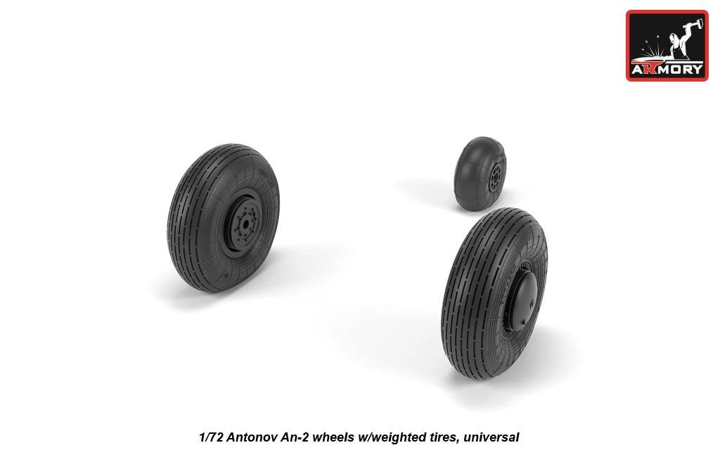 Armory Models AW72057 Antonov An-2/An-3 Colt wheels w/ weighted tires 1/72 – imagen 4