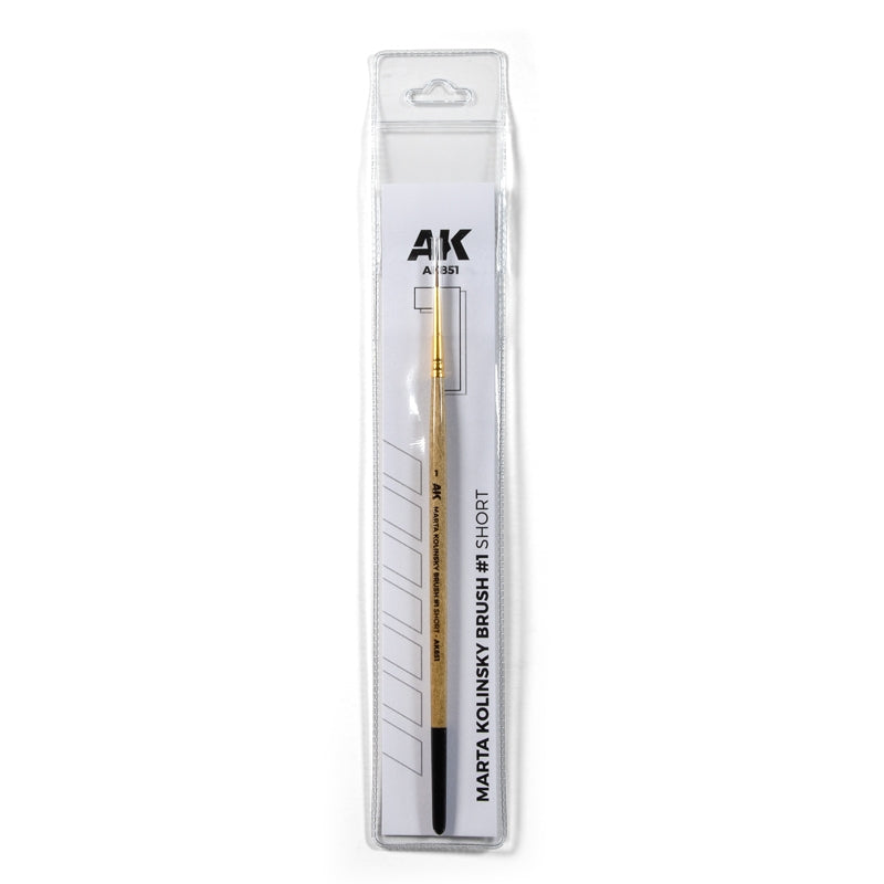 AK Interactive AK851 MARTA KOLINSKY BRUSH #1 SHORT – zdjęcie 3