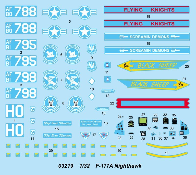 Trumpeter 03219 F-117A Nighthawk 1/32 – imagen 11