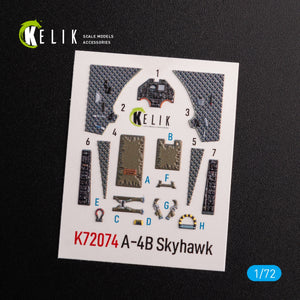 KELIK K72074 A-4B &amp;quot;Skyhawk&amp;quot; interior 3D decals for Hobby 2000/Fujimi kit 1/72 – Bild 2