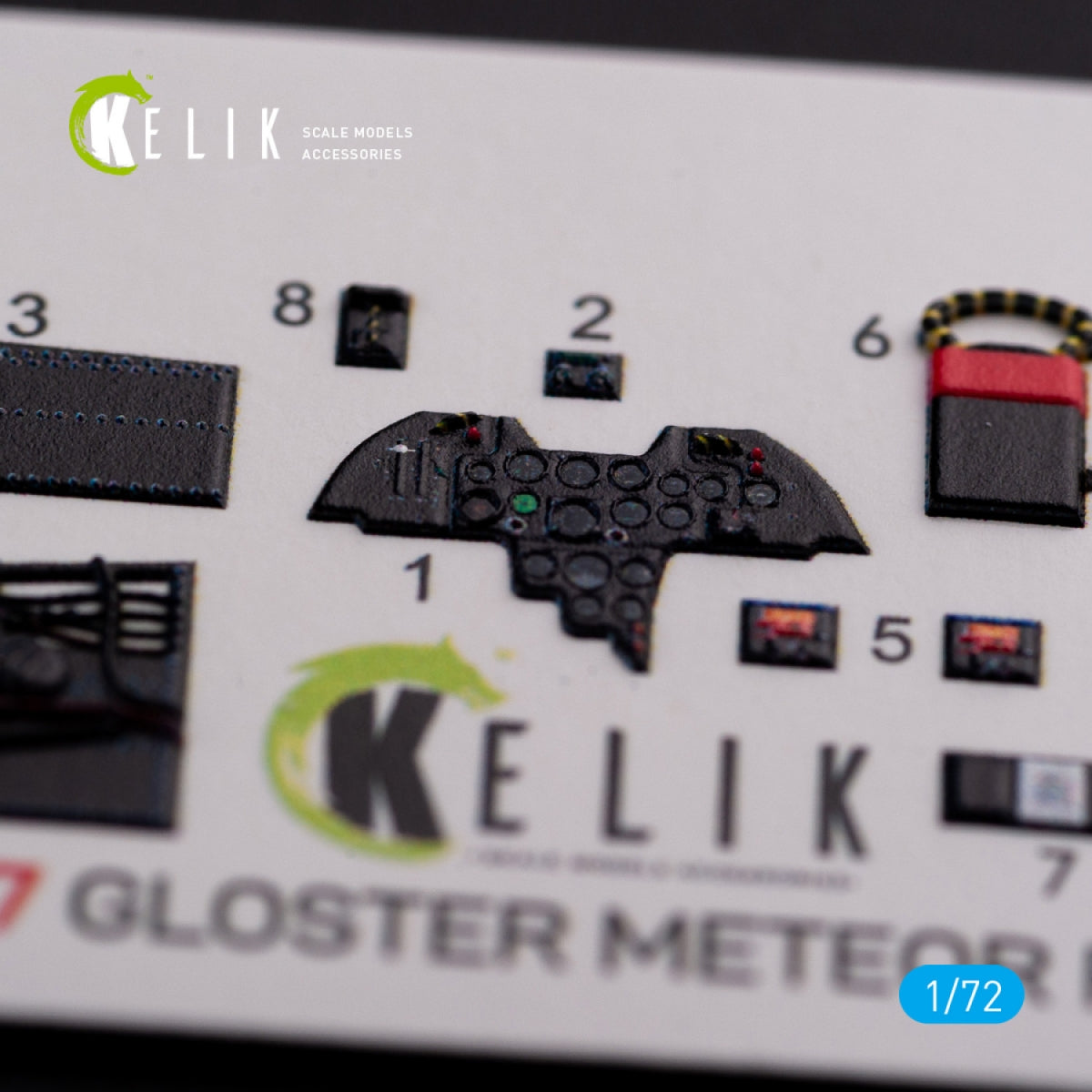 KELIK K72077 Gloster Meteor F.8 interior 3D decals for Airfix kit 1/72 – immagine 5
