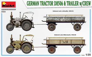 MiniArt 35314 GERMAN TRACTOR D8506 &amp;amp; TRAILER w/CREW 1/35 – zdjęcie 3