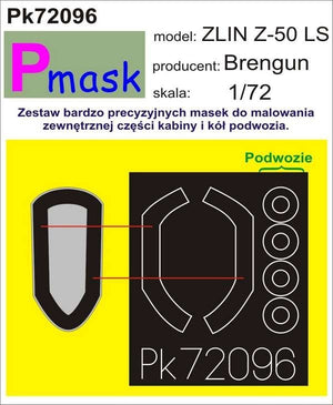 Masque P PK72096 ZLIN Z-50LS (BRENGUN) (1/72)