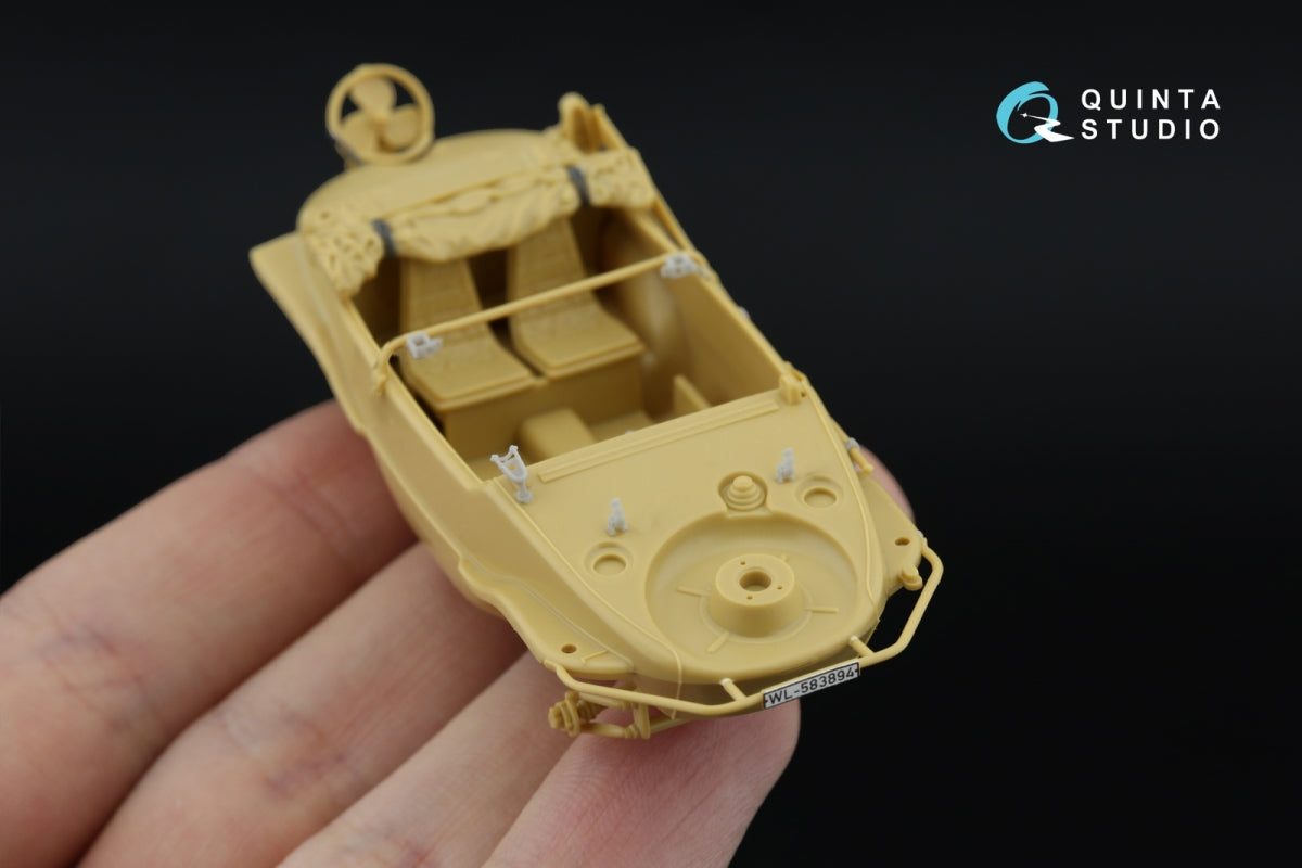 Quinta Studio QD+48553 Schwimmwagen type 166 3D-Printed &amp;amp; coloured Interior on decal paper (Tamiya) (with 3D-printed resin parts) 1/48 – zdjęcie 10
