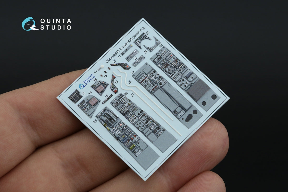 Quinta Studio QD+48518 Tornado IDS Intérieur coloré imprimé en 3D sur papier décalcomanie (Italeri) (avec pièces en résine imprimées en 3D) 1/48  – image 4