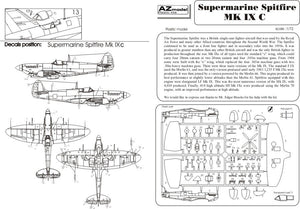 AZ Model AZ7392 Supermarine Spitfire Mk.IXc ,,Early tails&amp;#39;&amp;#39; 1/72 – imagen 4