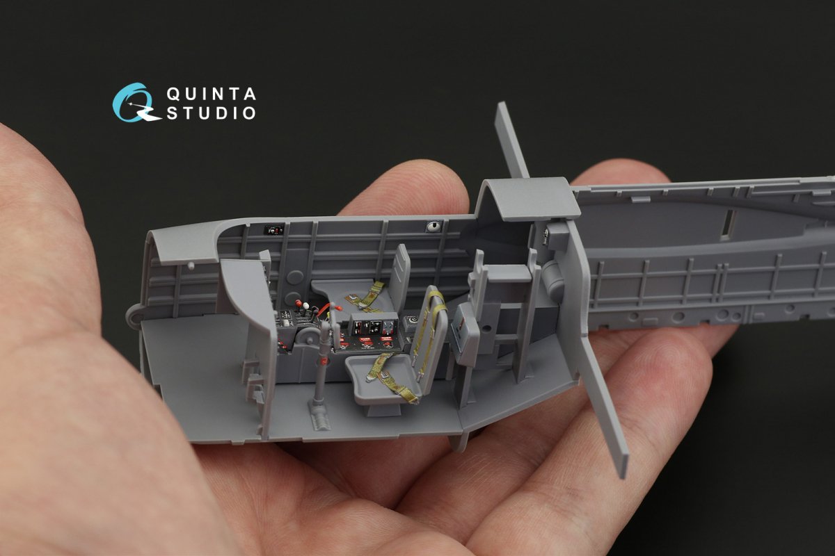 Intérieur imprimé en 3D et coloré sur papier décalcomanie Quinta Studio QD48258 A(B)-26B (ICM) 1/48 – image 9