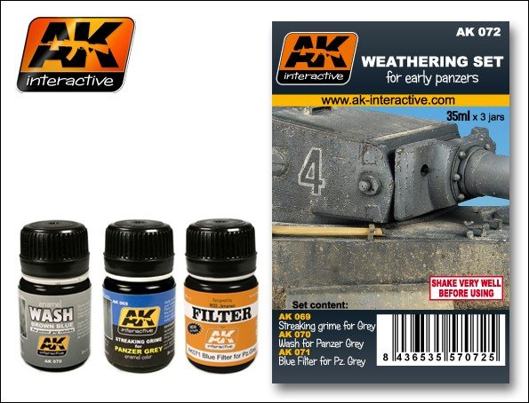 Kit de vieillissement AK Interactive AK072 pour premiers panzers