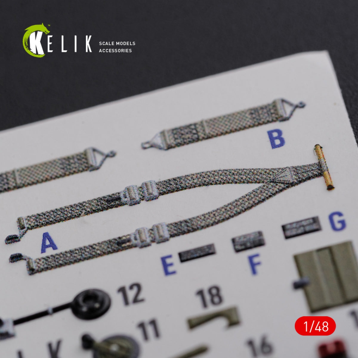 KELIK K48086 P-40N interior 3D decals for Academy kit 1/48 – Bild 5