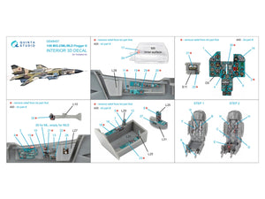Quinta Studio QD48457 MiG-23ML/MiG-23MLD 3D-Printed &amp; coloured Interior on decal paper (Trumpeter) 1/48