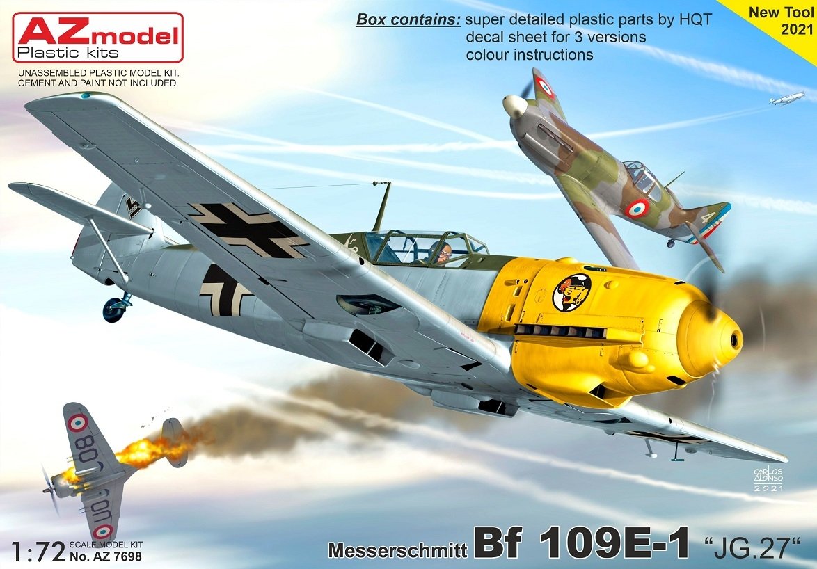 AZ Model AZ7698 Bf 109E-1 „JG.27“ 1/72