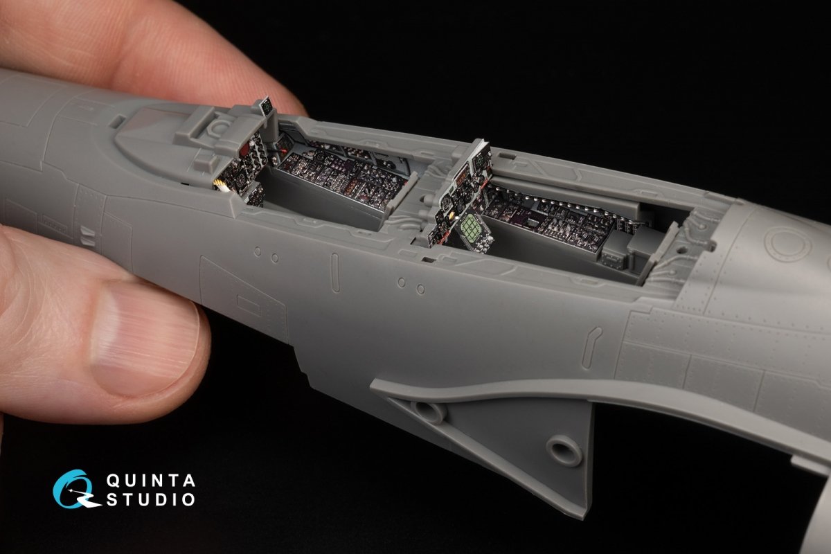 Quinta Studio QD+48370 F-4E late without DMAS 3D-Printed &amp;amp; coloured Interior on decal paper (Meng) (with 3D-printed resin parts) 1/48 – imagen 16