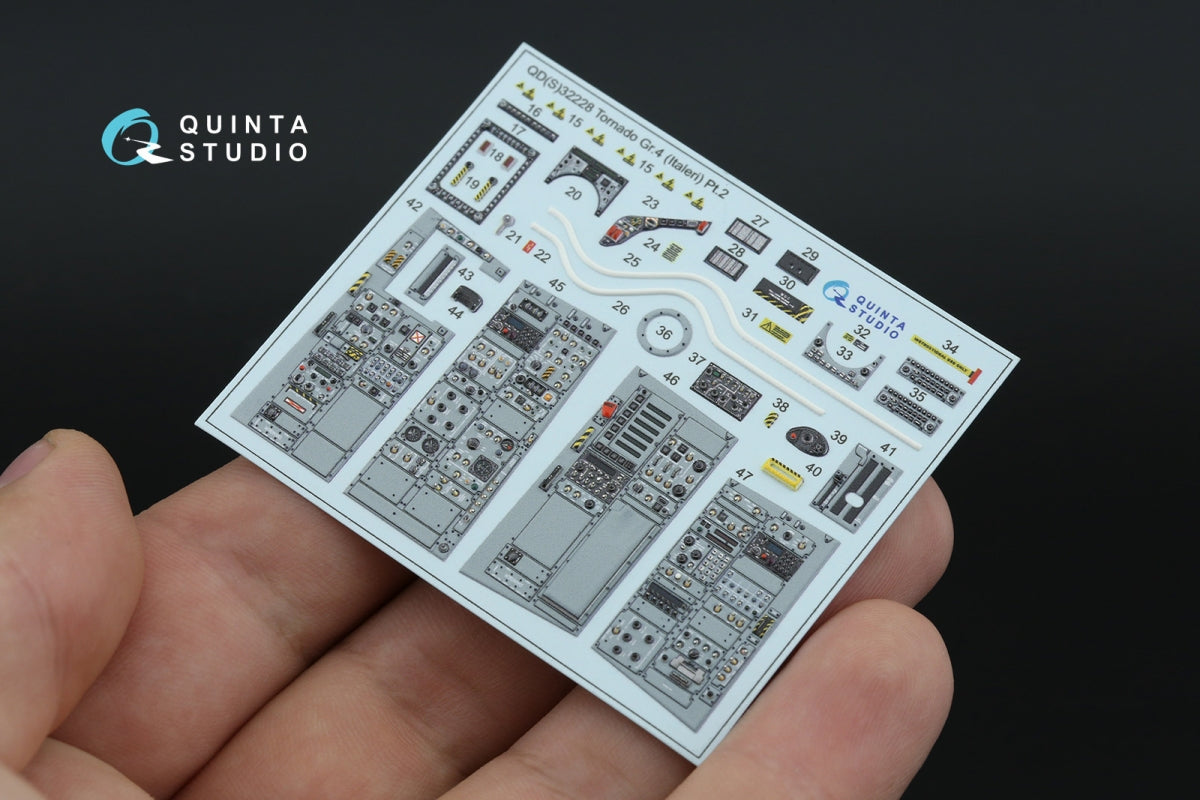 Quinta Studio QDS+32228 Tornado Gr.4 3D-Printed &amp;amp; coloured Interior on decal paper (Italeri) (Small version) (with 3D-printed resin parts) 1/32 – zdjęcie 4
