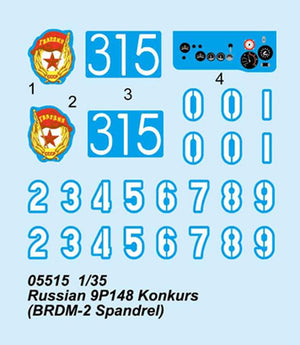 Trumpeter 05515 Russian 9P148 Konkurs BRDM-2 Spandrel 1/35 – zdjęcie 4