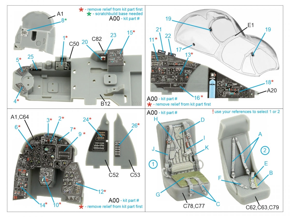 Quinta Studio QD48406 Mi-24 Nato Hind 3D-Printed &amp;amp; colored Interior on decal paper (Trumpeter) 1/48 – image 2