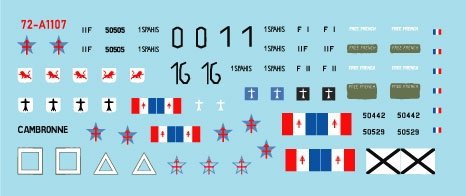Star Decals 72-A1107 French Fighting Vehicles in Africa # 2 FFL - Forces Francaises Libres 1/72 – Bild 2