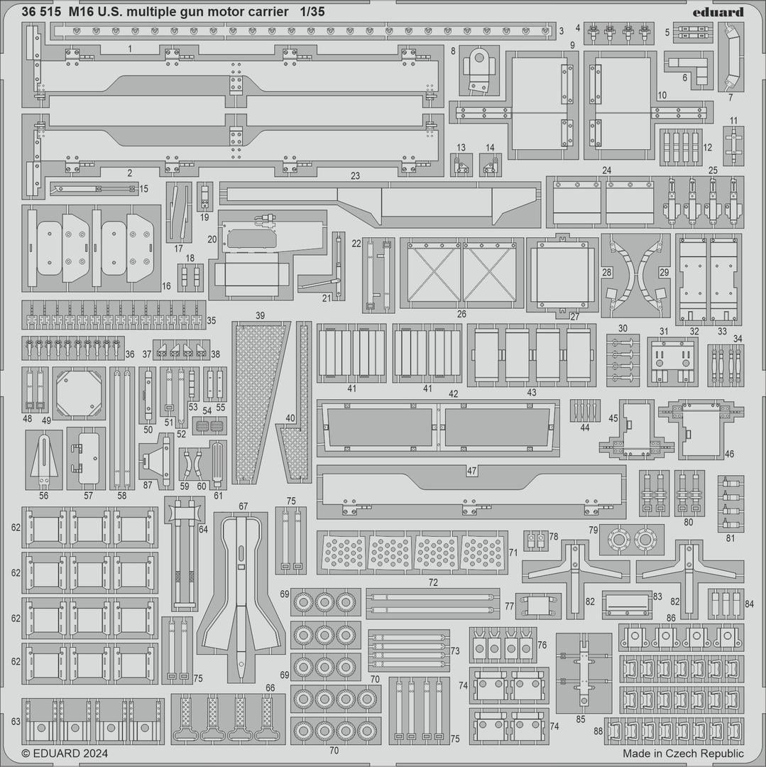 Eduard 36515 M16 U. S. multiple gun motor carrier TAMIYA 1/35