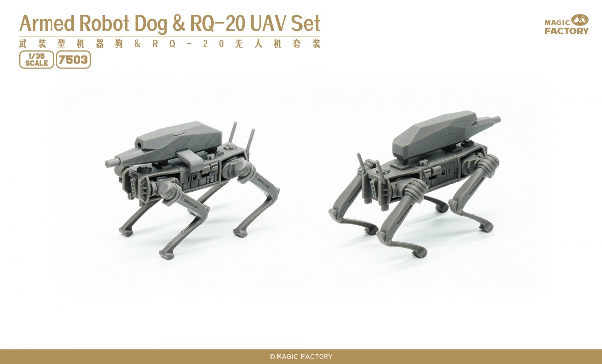 Magic Factory 7503 Armed Robot Dog RQ-20 UAV Set 1/48 – imagen 3