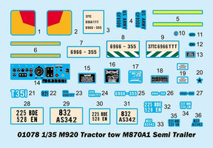 Trumpeter 01078 M920 Tractor tow with M870A1 semitrailer 1/35 – Bild 5
